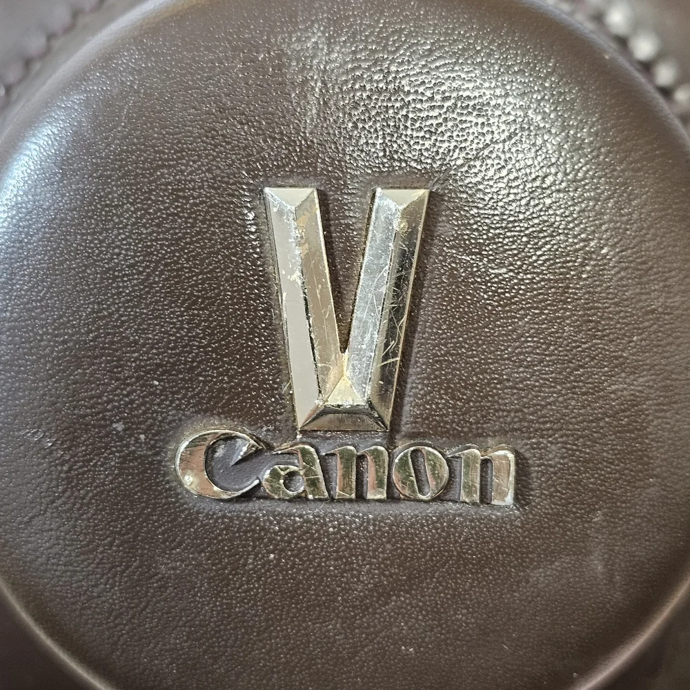 Vintage 1950's Canon VT De Luxe Z Rangefinder Brown Leather Camera Case W/ Strap
